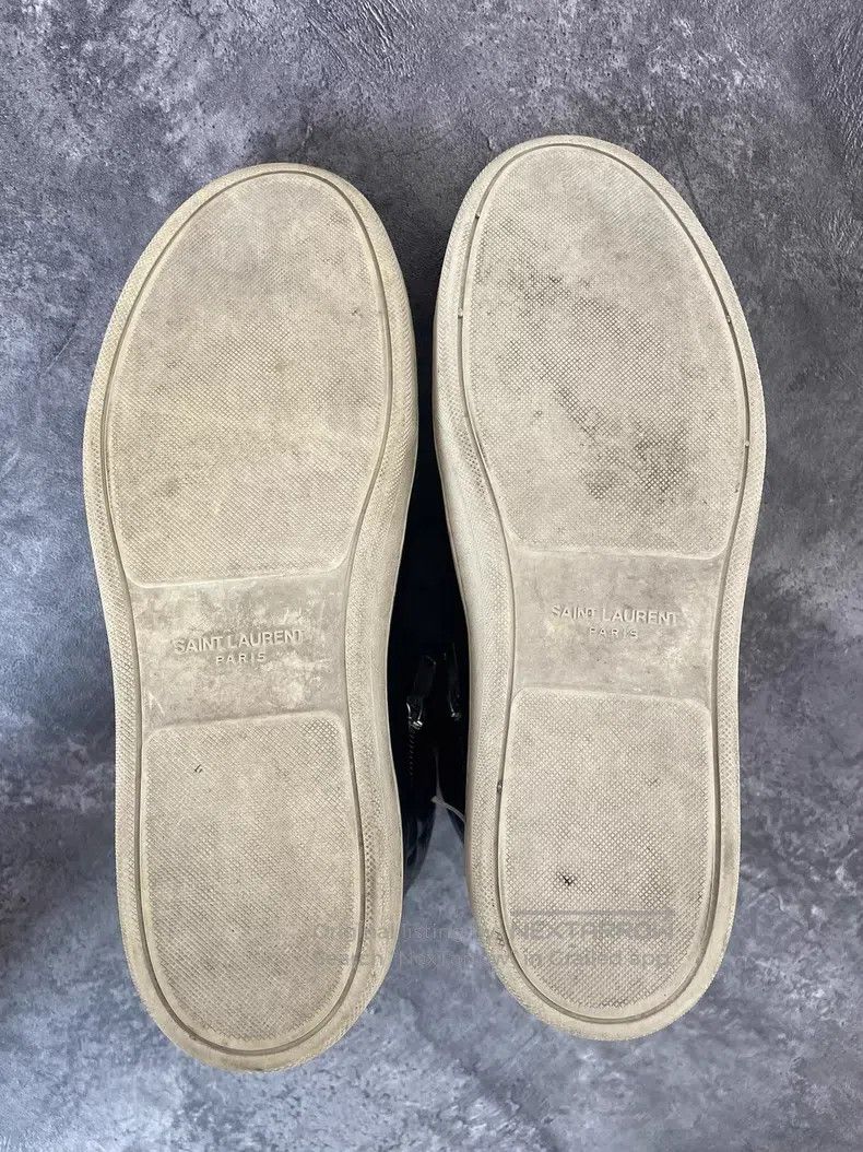Saint Laurent Paris Saint Laurent Paris Back zipper diamond patch high-top fla Size US 8.5 / EU 41-42 - 5 Thumbnail
