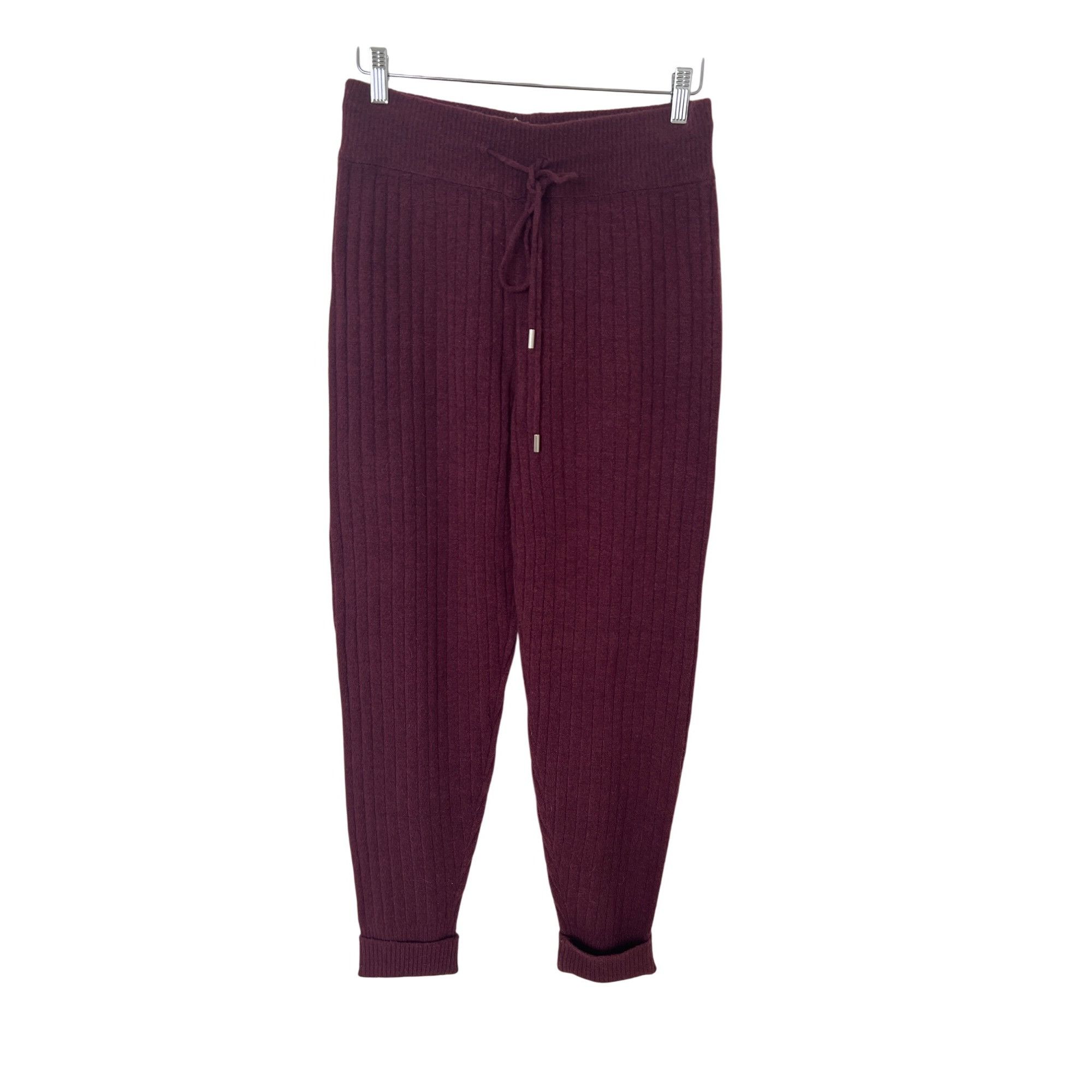 Free People Free People Around The Clock Burgundy Jogger Pants Size 28" / US 6 / IT 42 - 4 Thumbnail