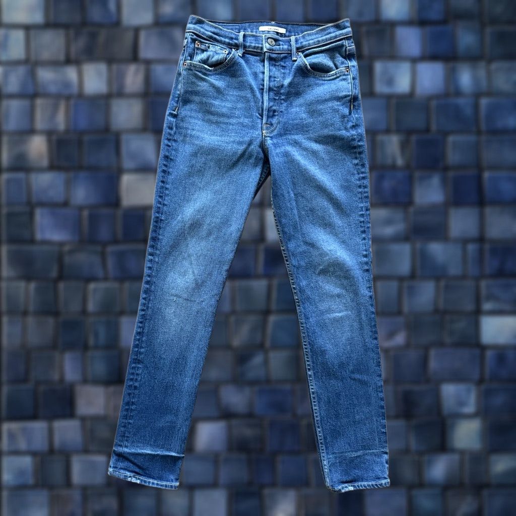 GRLFRND Grlfrnd Karolina Slim Fit High-Rise Jeans in Joan Jett Womens 27x28 Button Fly Jeans Size 27" / US 4 / IT 40 - 1 Thumbnail