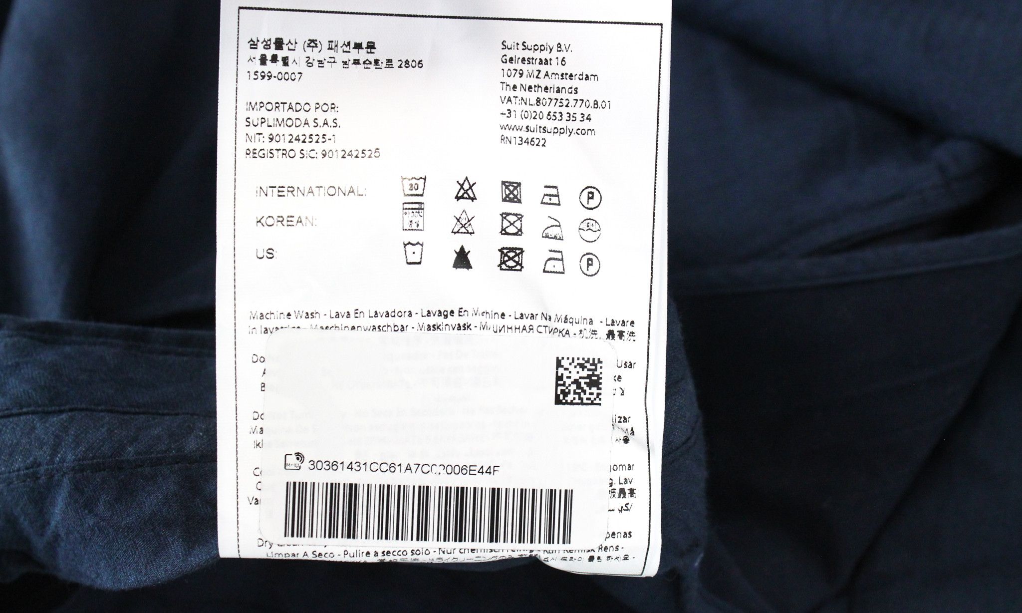 Suitsupply PORTO NOVO UK32R Cotton Dark Blue Trousers 66603 Size US 32 / EU 48 - 6 Thumbnail