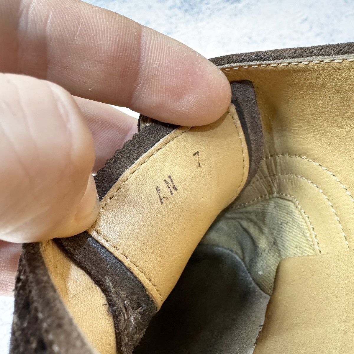Designer × Handmade × Loake Loake Mens Brown Suede Oxfords Brogues US8 UK7 EU41 26cm Size US 8 / EU 41 - 15 Thumbnail