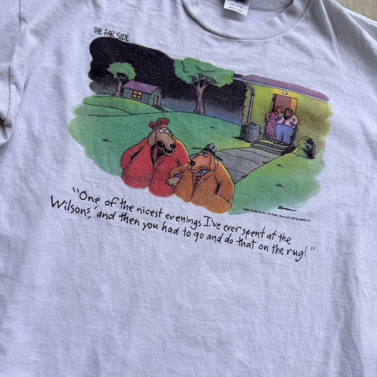 Vintage Vintage The Far Side T Shirt 90s Comic Strip Funny Cartoon Size US XL / EU 56 / 4 - 2 Thumbnail