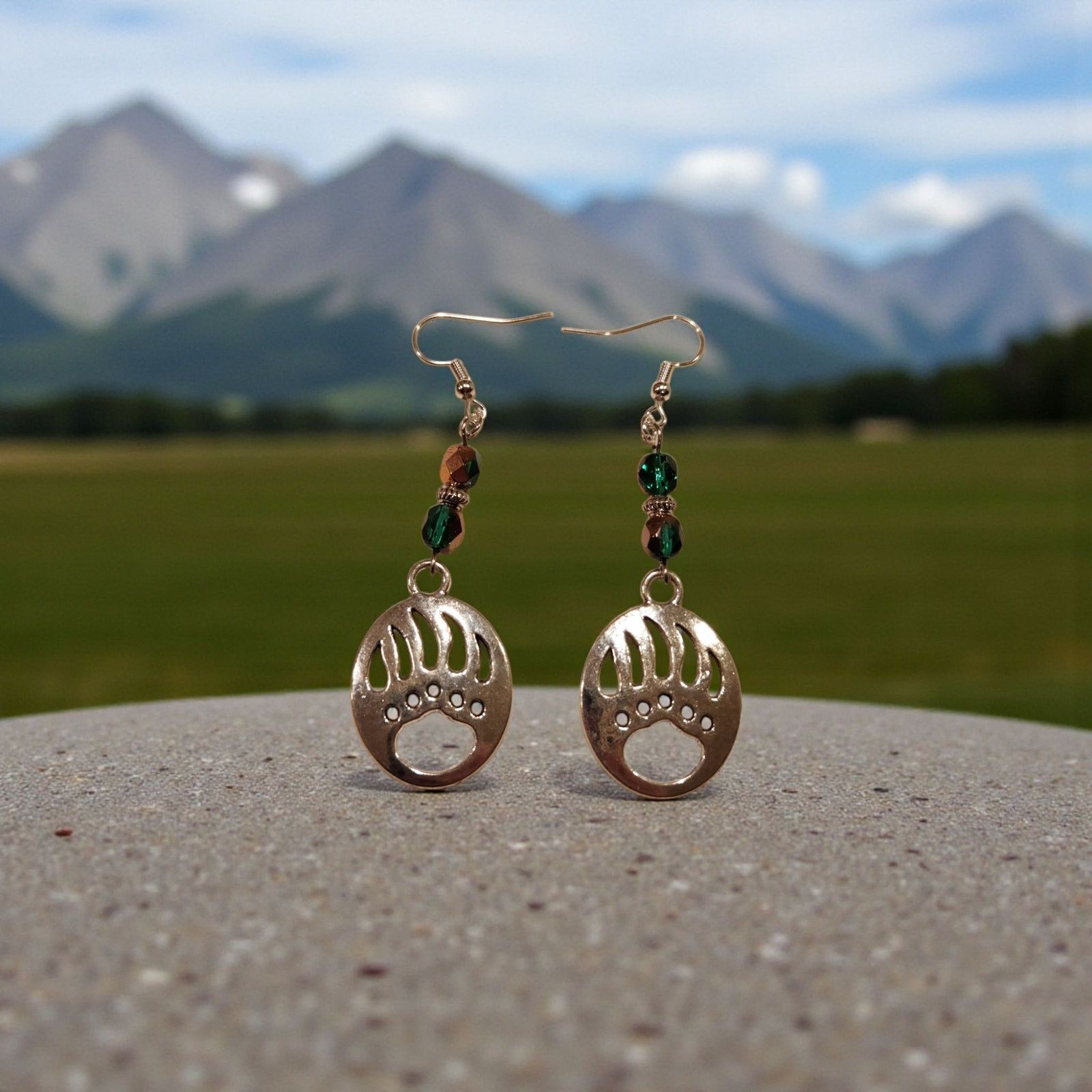 Other Handmade Bear Claw Earrings Color Changing Glass Beads Size ONE SIZE - 3 Thumbnail