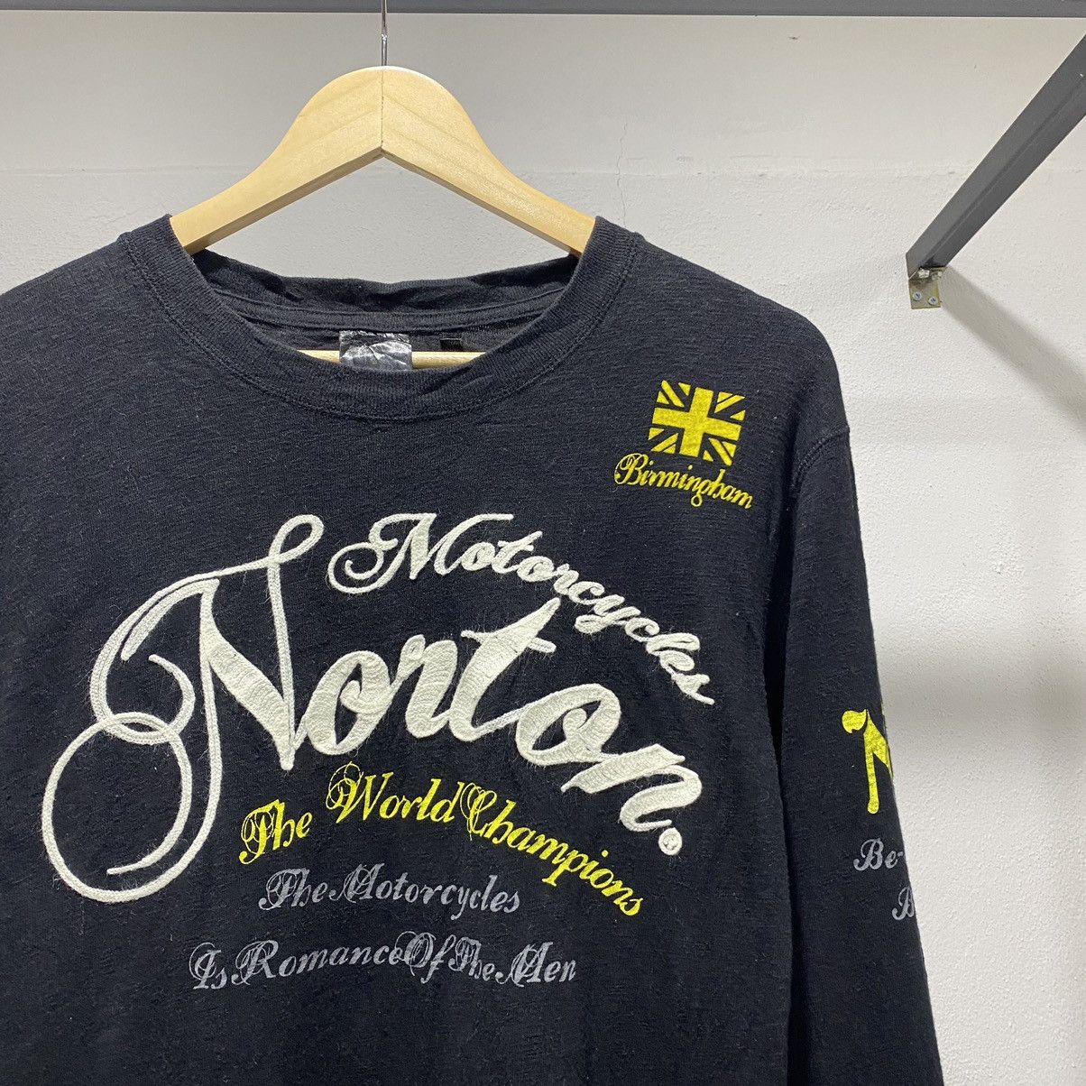 Japanese Brand Sick☠️ Norton Motor Racing Poem 90s Punk Y2K Size US S / EU 44-46 / 1 - 4 Thumbnail