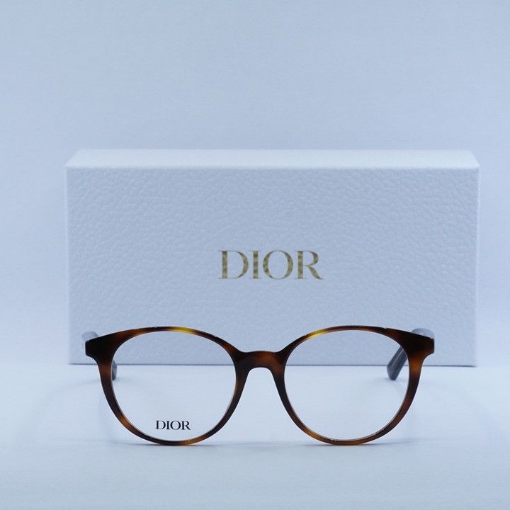 Dior Dior DIORSPIRITO RI 2600 Eyeglasses Havana 51mm Round Frame Size ONE SIZE - 7 Thumbnail