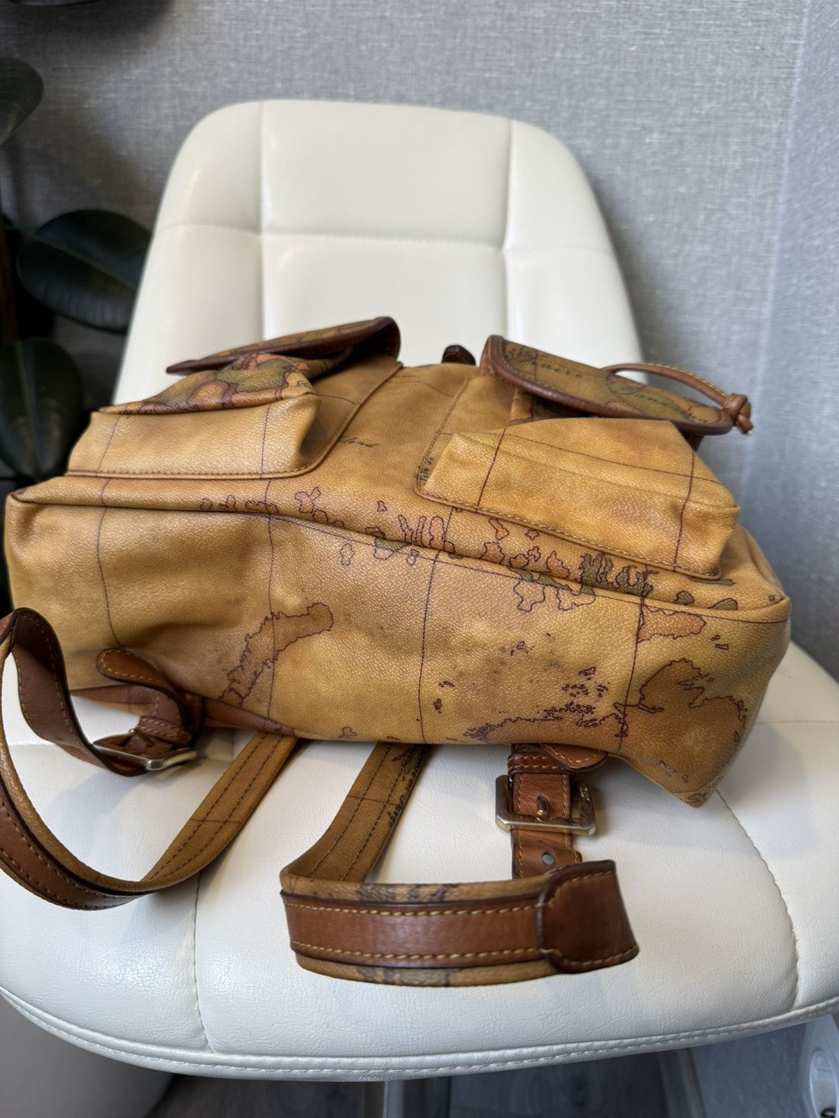 Alviero Martini ALVIERO MARTINI 1A CLASSE Geo Map Leather Backpack Size ONE SIZE - 13 Thumbnail