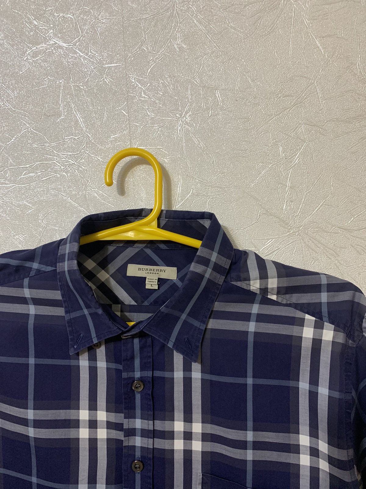 Burberry Burberry Men’s Blue Checked Shirt Button UP Size L. Size US L / EU 52-54 / 3 - 6 Thumbnail