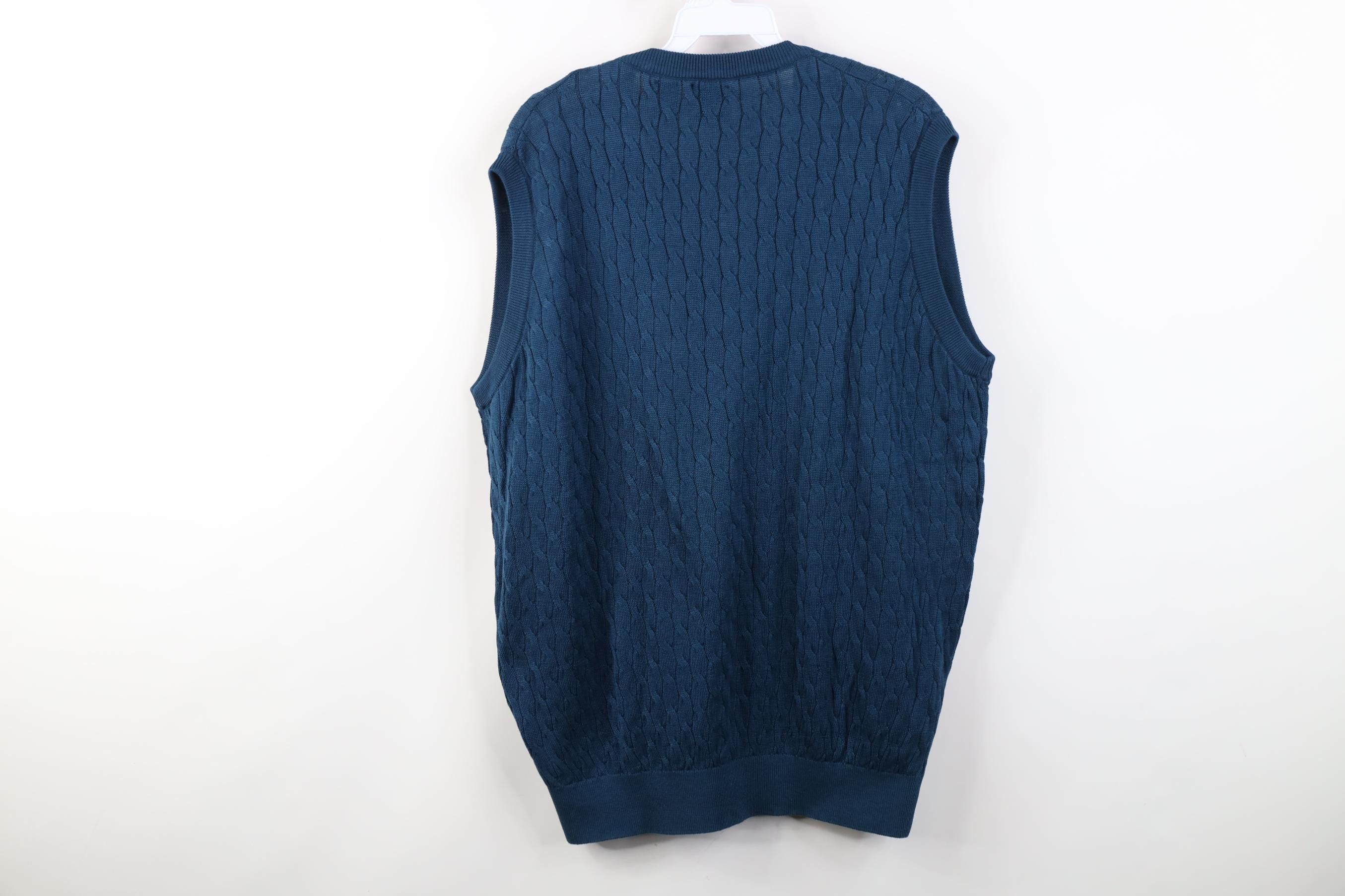 Vintage Vintage 90s Streetwear Cable Knit Golf Sweater Vest USA Size US L / EU 52-54 / 3 - 5 Thumbnail