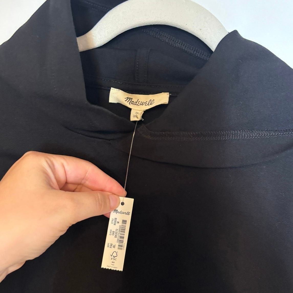 Madewell NWT Madewell Ponte Hoodie Sweatshirt In Black Size Medium Size M / US 6-8 / IT 42-44 - 5 Thumbnail
