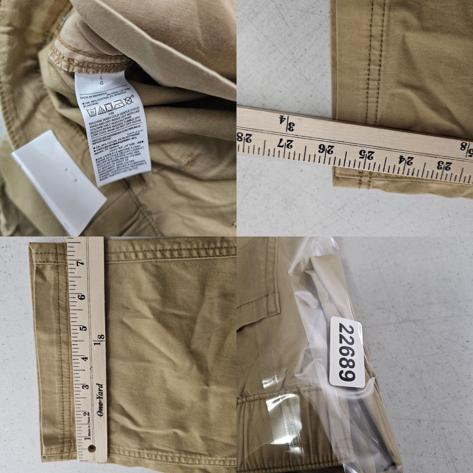 Old Navy Old Navy Pants Womens Large Khaki High Rise OG Chino Ankle Stretch Casual New Size 36" / US 14 / IT 50 - 9 Thumbnail