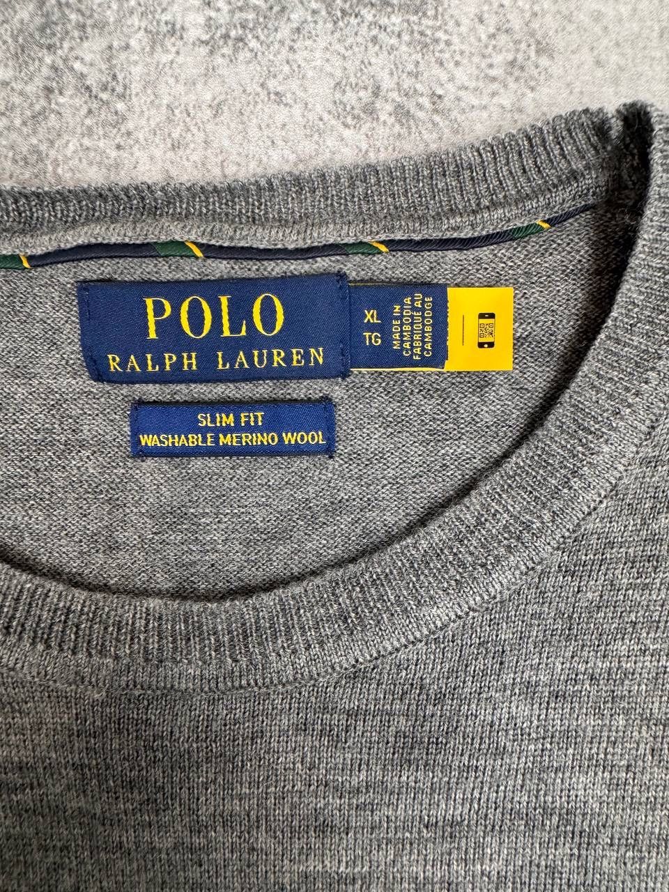Polo Ralph Lauren Polo Ralph Lauren Men's Sweater Slim Fit Grey Size XL Size US XL / EU 56 / 4 - 4 Thumbnail
