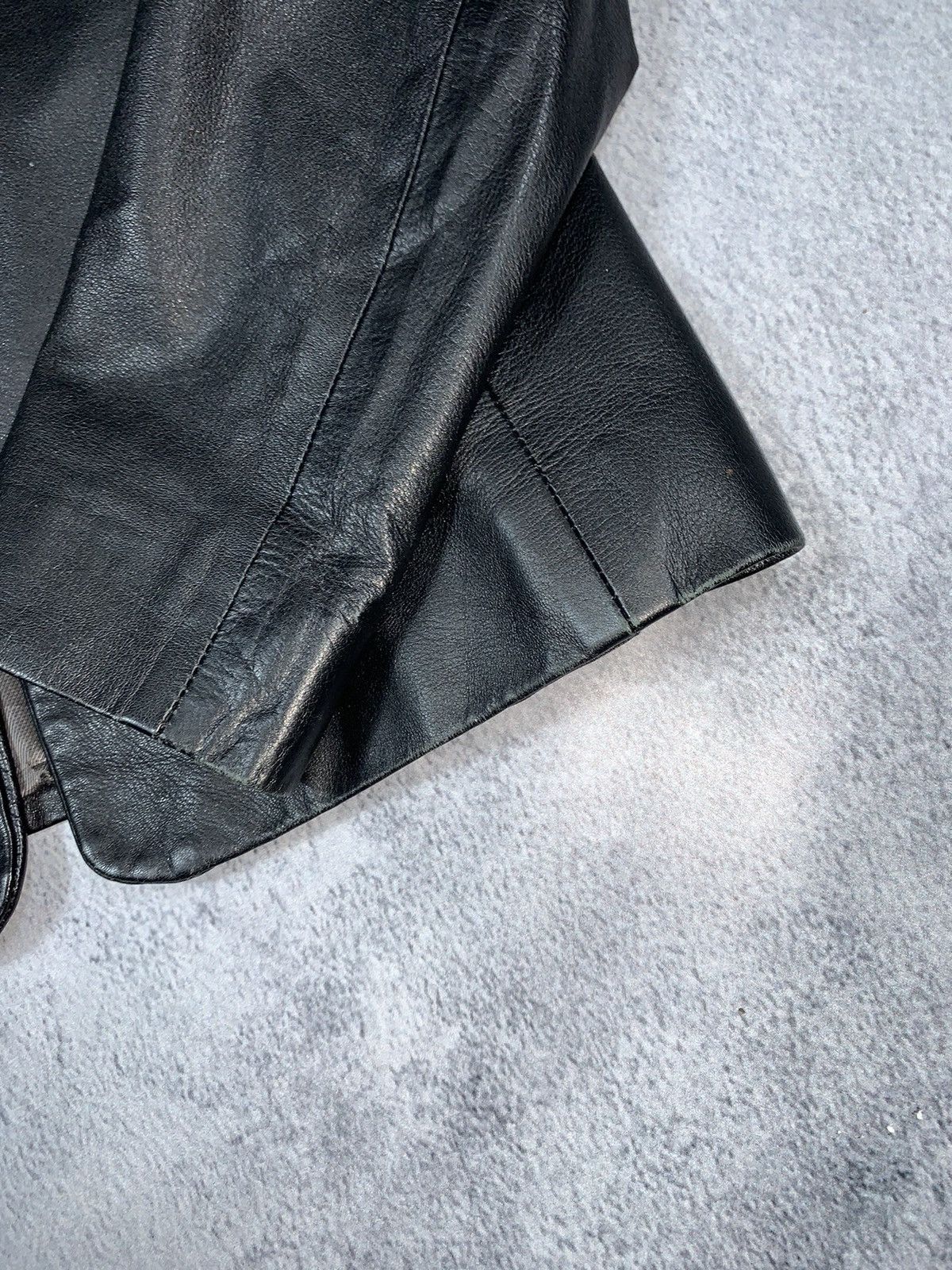 Vintage Vintage 90s Japan leather blazer jacket AvantGarde bondage Size S / US 4 / IT 40 - 10 Thumbnail