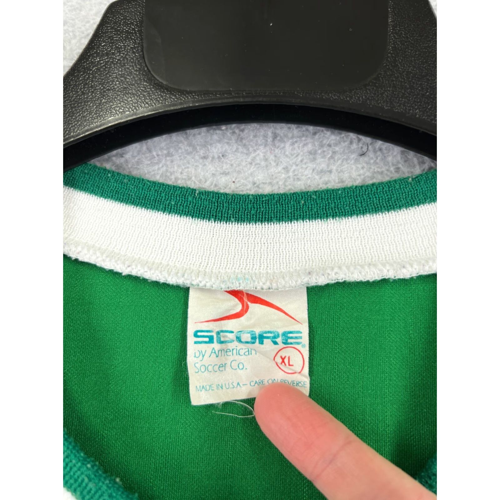 Vintage VINTAGE Score Soccer Jersey Adult XL Green Stripe Shiny Made USA #57 Size US XL / EU 56 / 4 - 3 Thumbnail