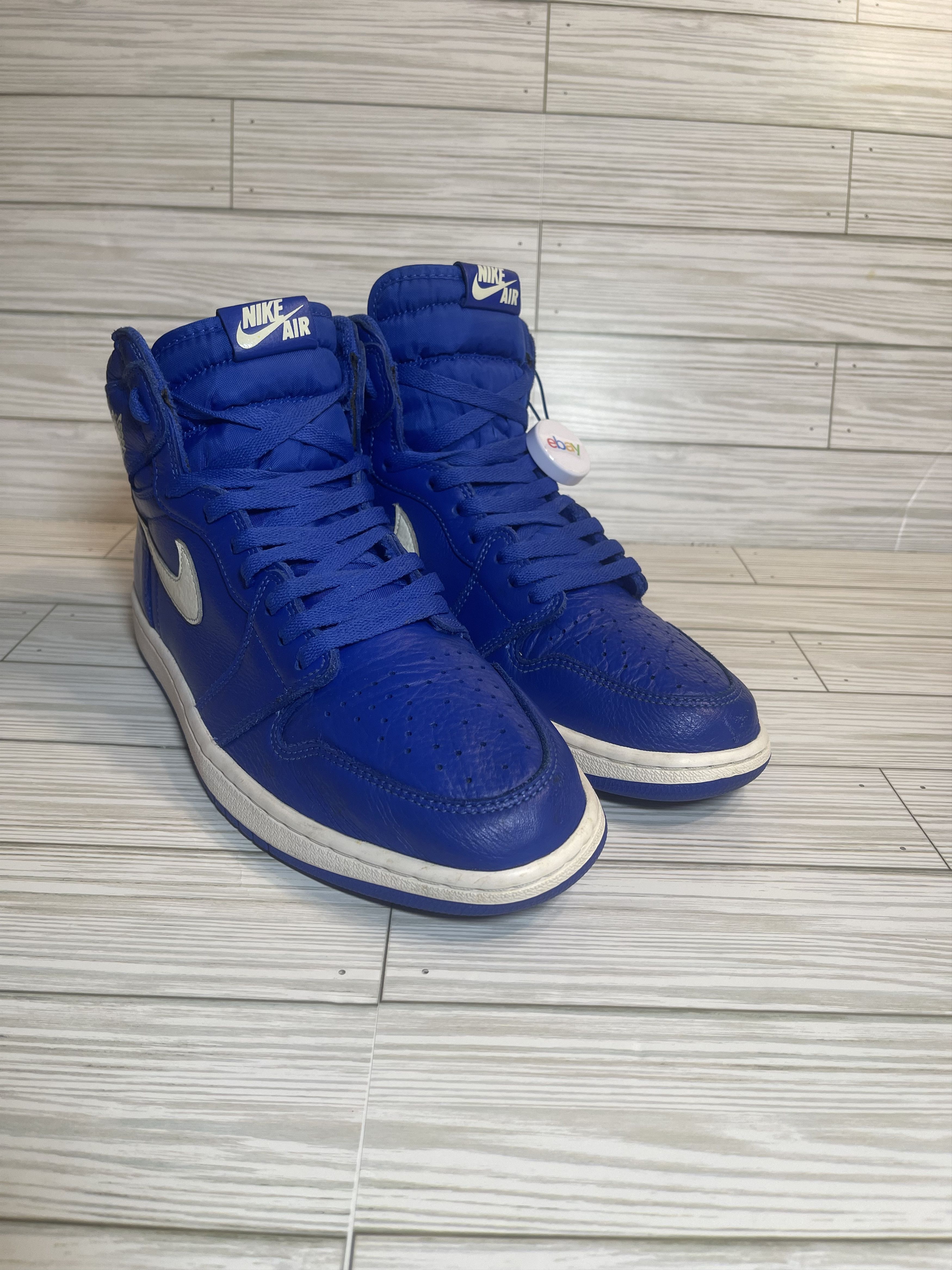 image of Air Jordan 1 Retro High OG Hyper Royal Size 12 Men Shoes in Royal Blue