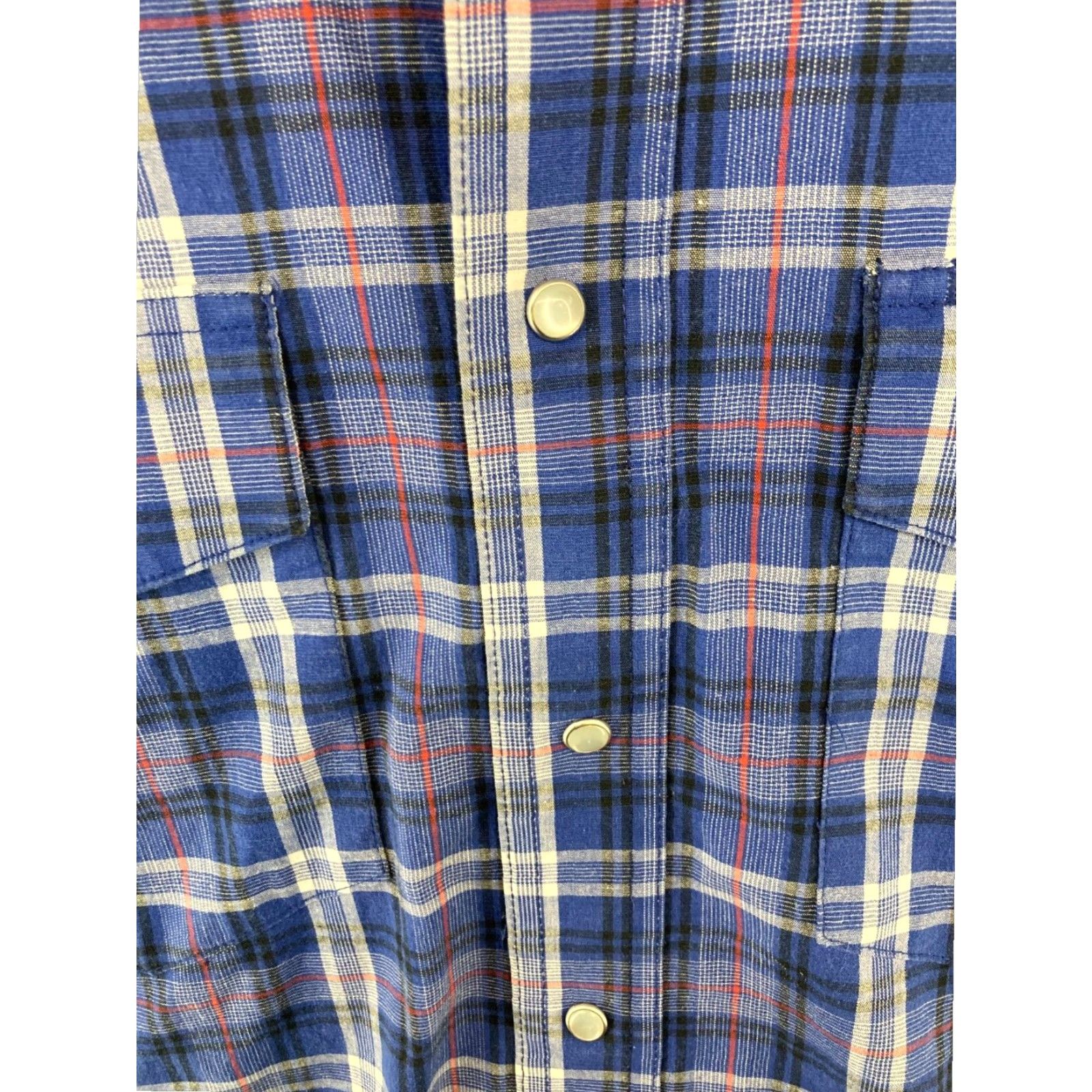 Wrangler Wrangler Western Plaid Button-Up Shirt Mens Small Blue Size US S / EU 44-46 / 1 - 5 Thumbnail