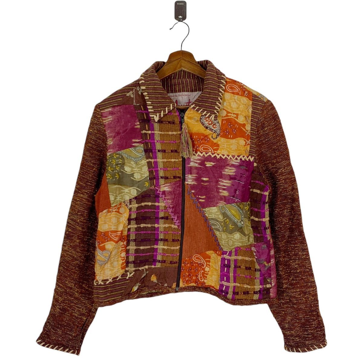 Designer × Native × Vintage VINTAGE SHARON ANTHONY CRYSTAL PATCH WORK JACKET Size M / US 6-8 / IT 42-44 - 1 Thumbnail