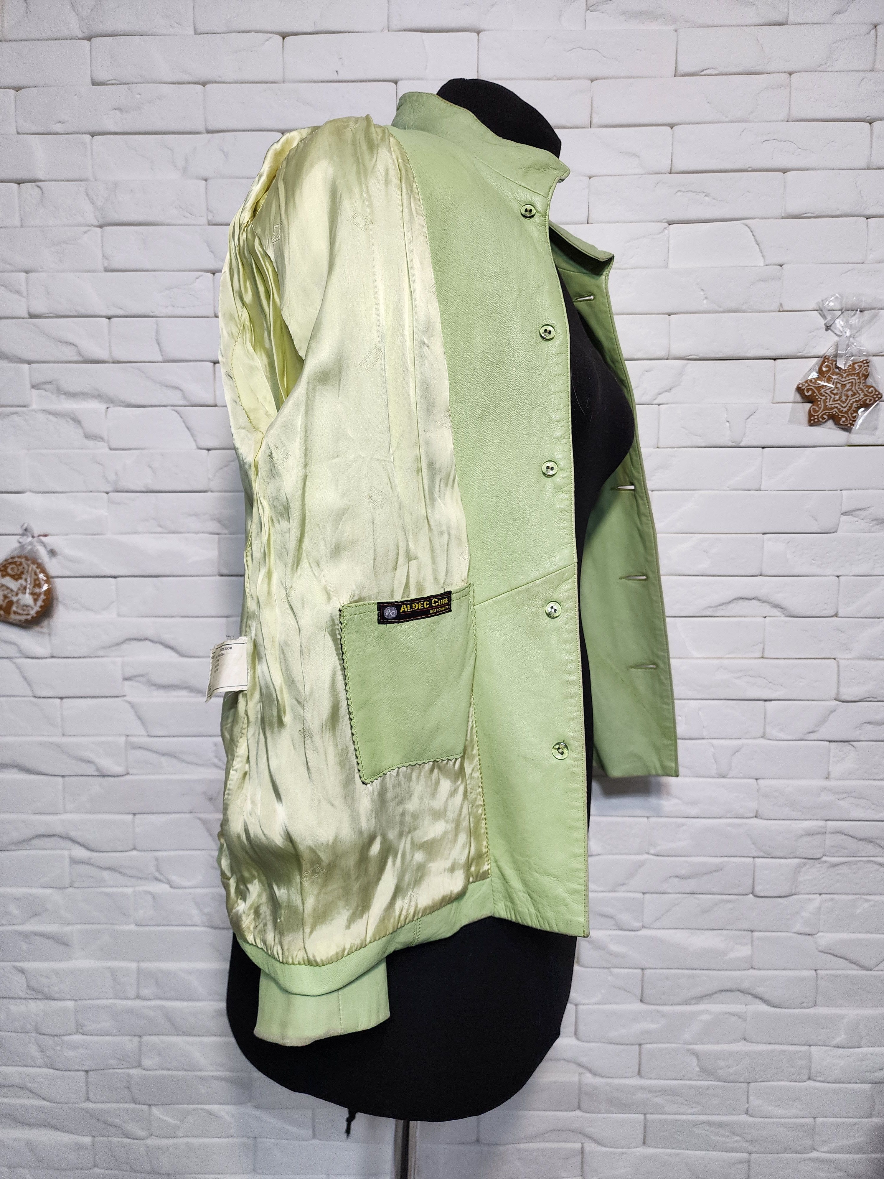 Genuine Leather Green Genuine Leather Jacket: Women's Style Size L / US 10 / IT 46 - 10 Thumbnail