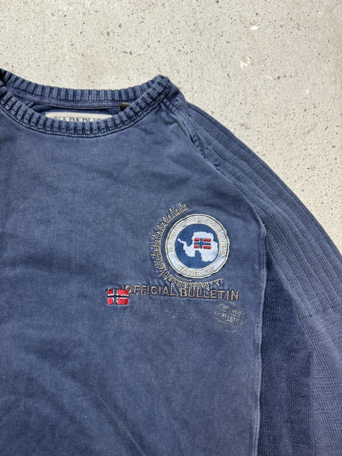 Napapijri × Vintage Vintage Y2K Napapijri Embroidered Expedition Knitted Sweater Size US M / EU 48-50 / 2 - 3 Thumbnail