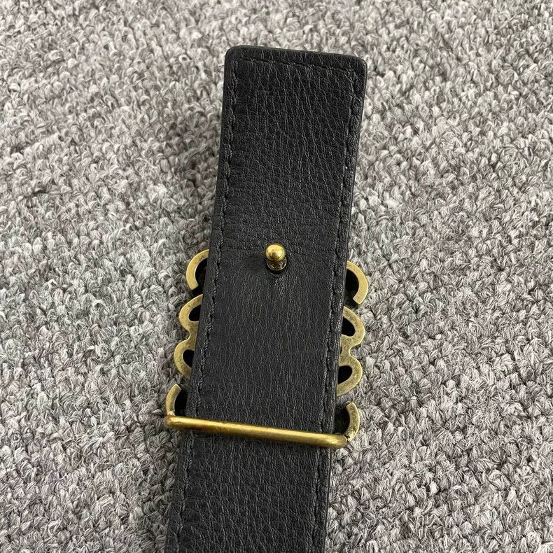 Loewe Loewe size90 Brown large Logo Men's belt Size ONE SIZE - 4 Thumbnail