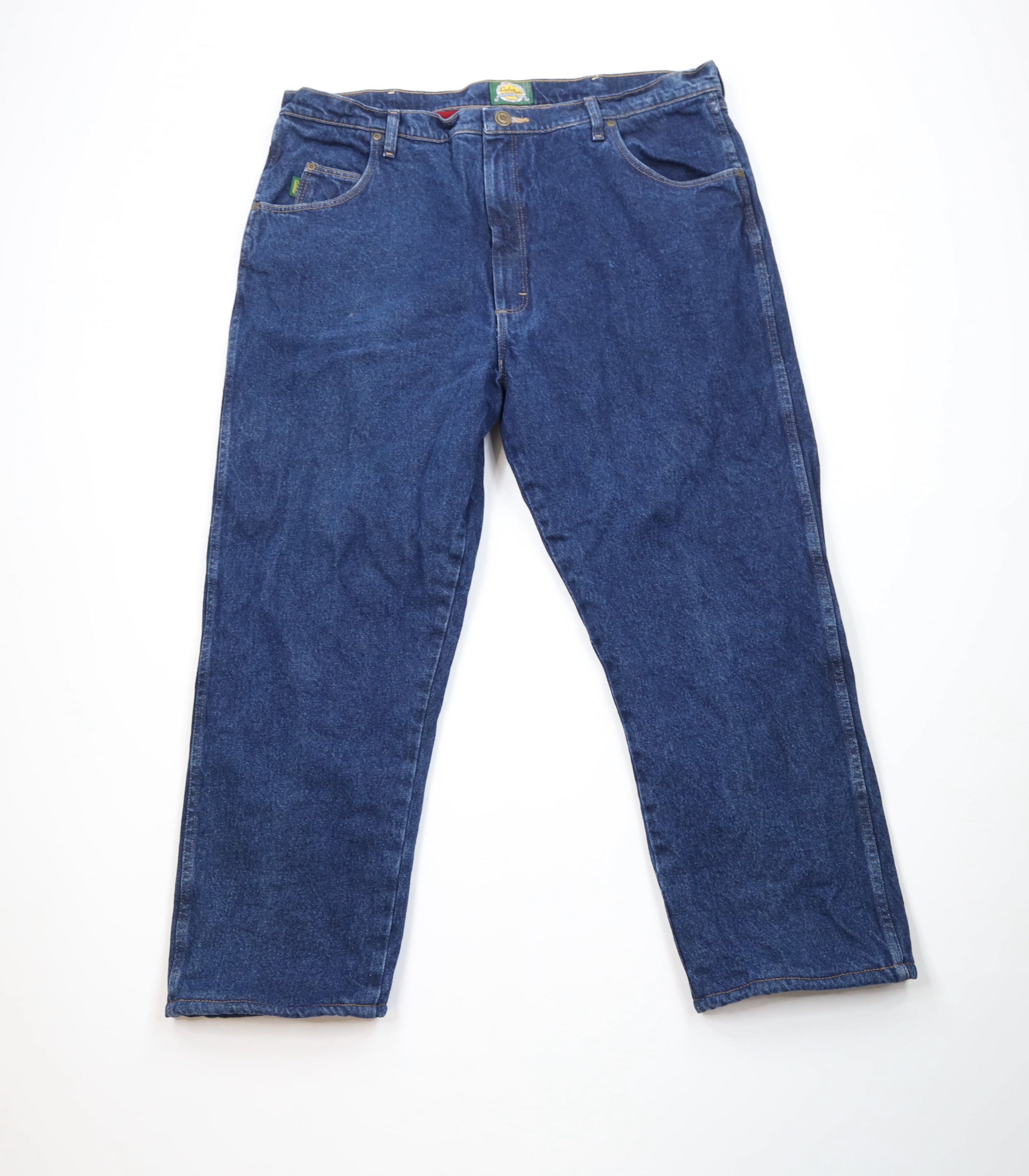 Cabelas Vintage Cabelas Heavyweight Lined Wide Leg Denim Jeans Blue Size US 42 / EU 58 - 2 Thumbnail