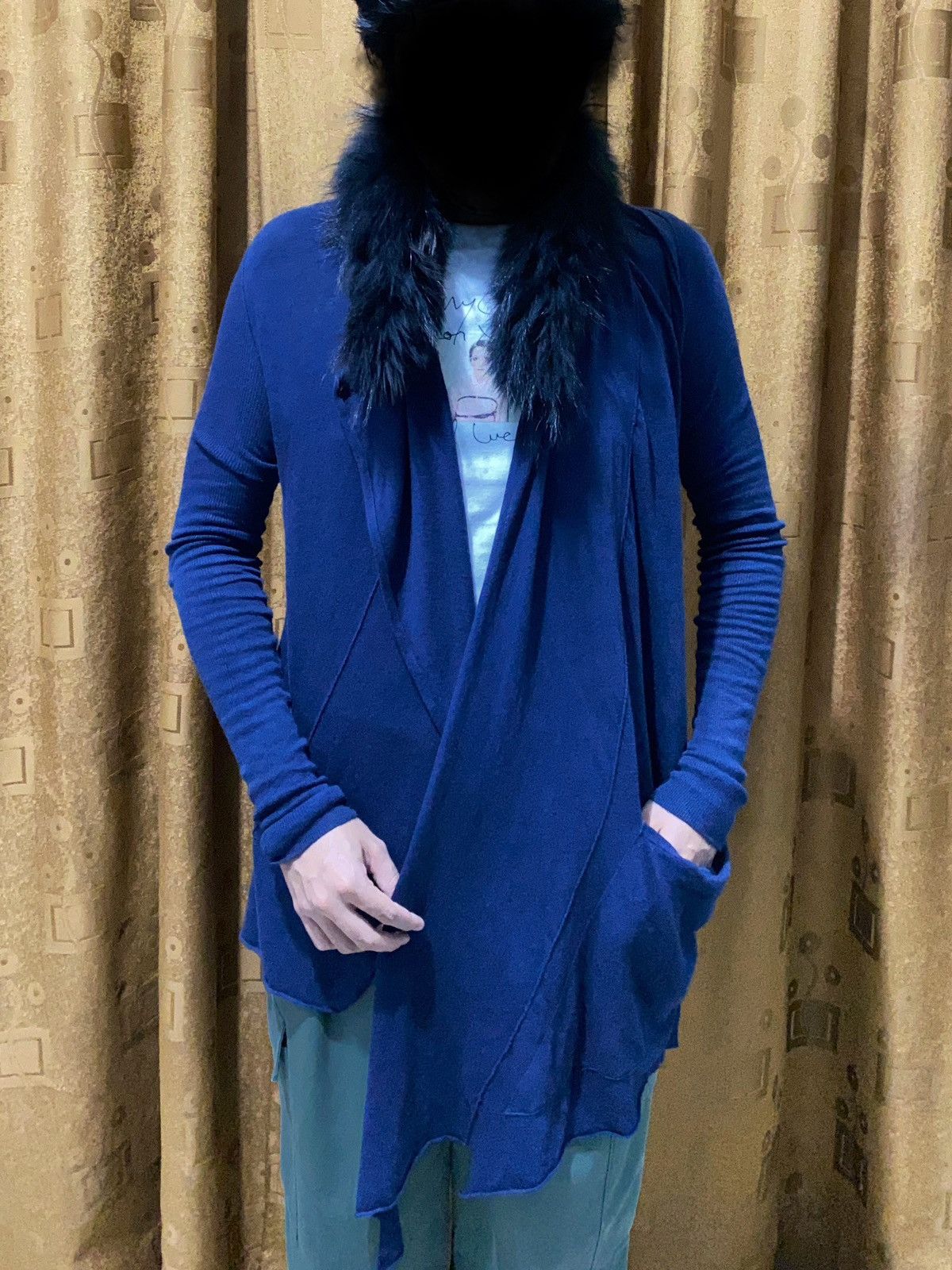 If Six Was Nine Asymmetric Fur Long Cardigan Lgb Yohji Style Size US M / EU 48-50 / 2 - 14 Thumbnail