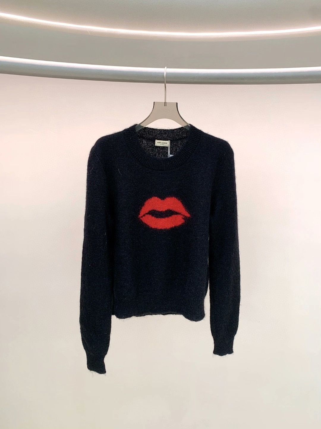 Saint Laurent Paris Saint Laurent Red Lip Blue Sweater Size S / US 4 / IT 40 - 1 Thumbnail