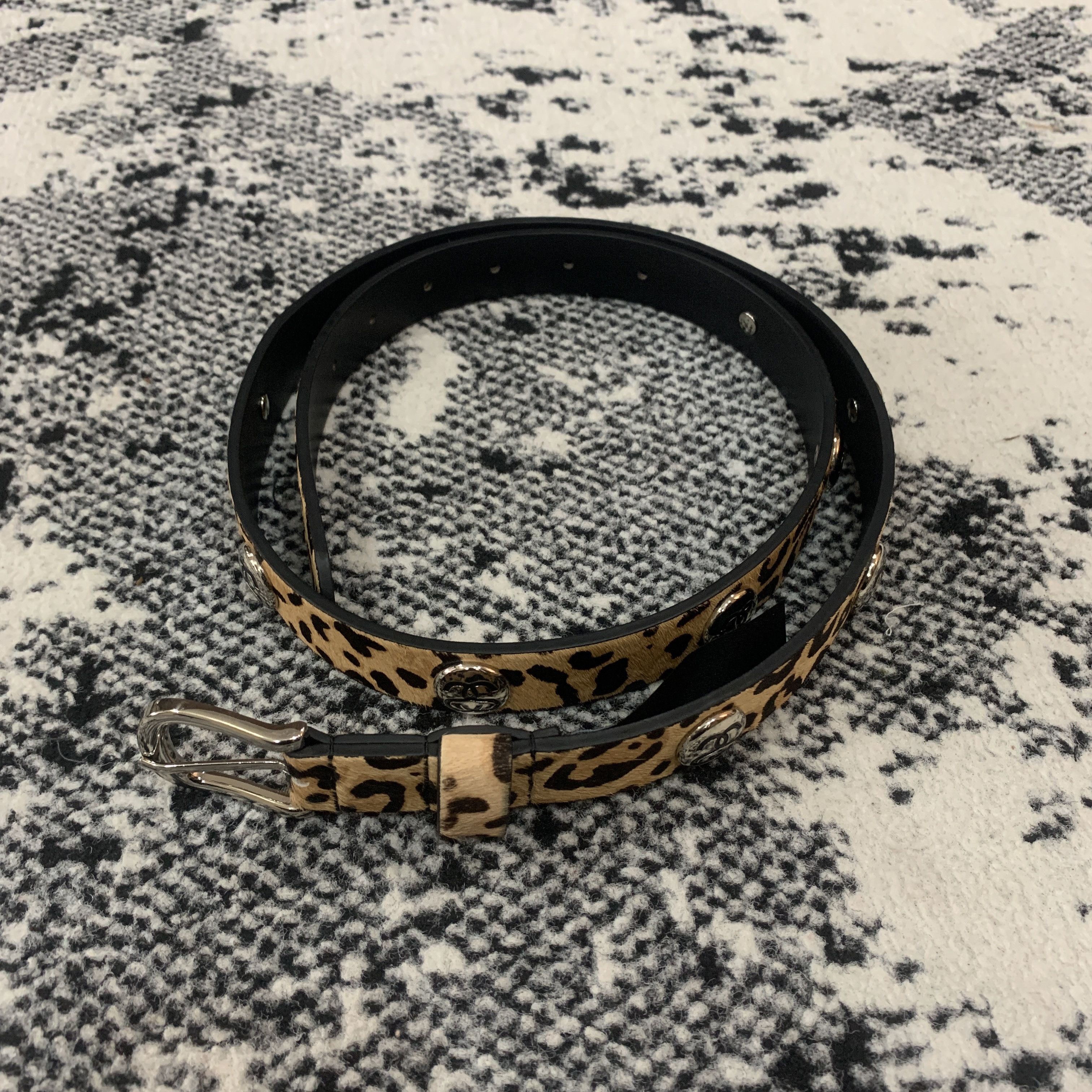 Stussy STUSSY SS LINK HAIRY CHEETAH STUDDED BELT - L/XL Size ONE SIZE - 3 Thumbnail