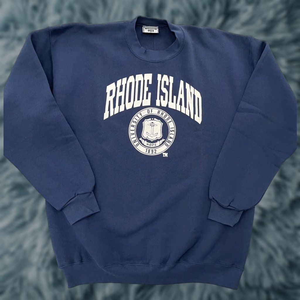 Lee VINTAGE University of Rhode Island Sweater Adult XL Blue Pullover Fleece Men 90s Size US XL / EU 56 / 4 - 1 Thumbnail