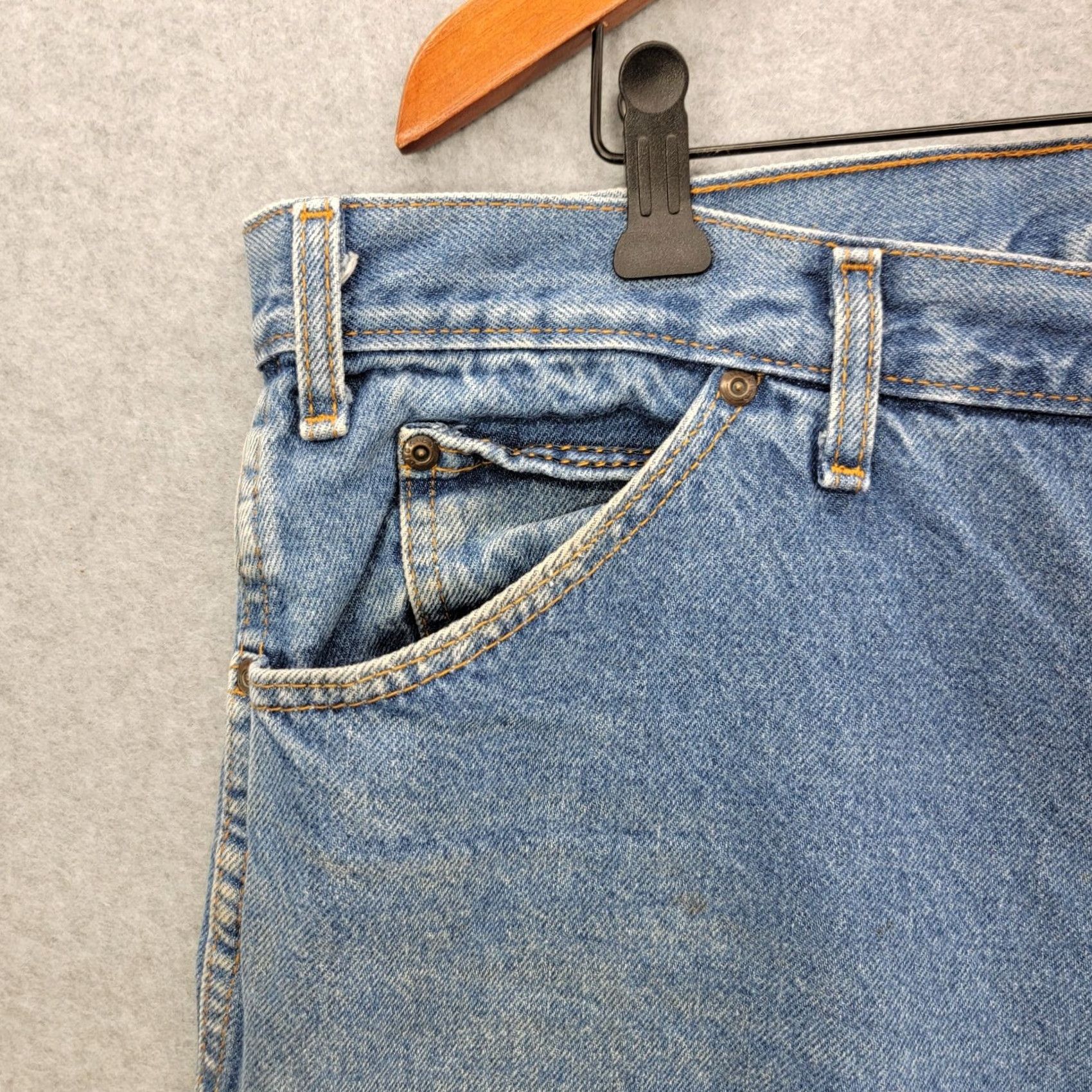 Dickies Dickies Jeans Mens 38x34 Light Wash Regular Fit Straight leg Denim 5-Pocket Workwear Pants, Blue, Cotton, Regular Rise Mens Size US 38 / EU 54 - 7 Thumbnail
