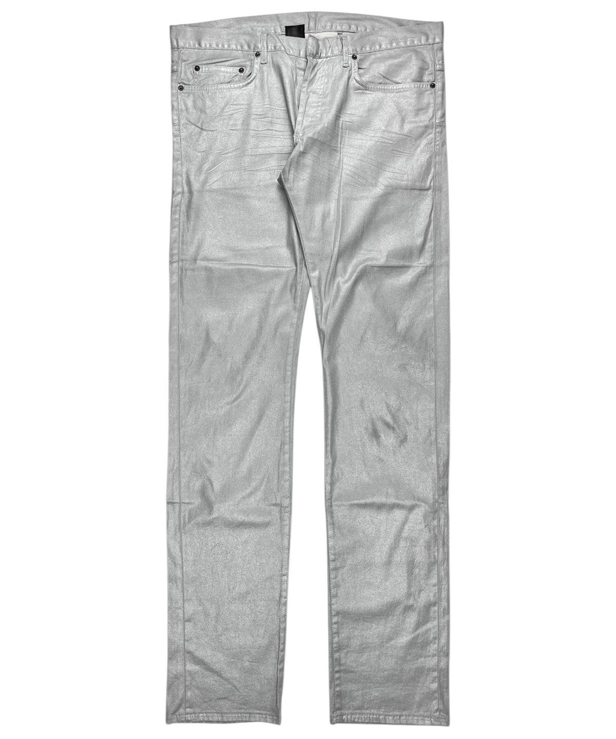 Dior Dior Homme SS06 Silver Metallic Glitter Denim by HediSlimane