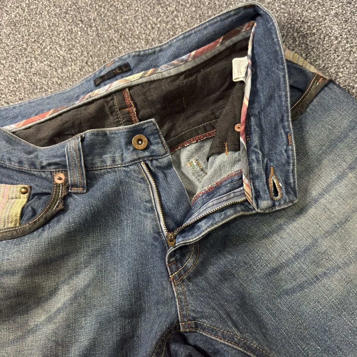 Seditionaries 🔥🔥 Y2K Baggy Flared Tweet Browny United Work Jeans Size US 33 - 14 Thumbnail