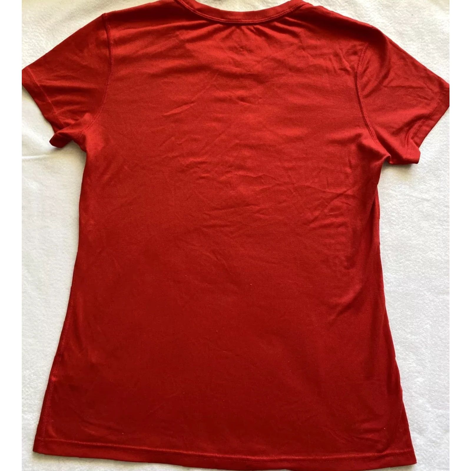 Nike Nike Dri-Fit T Shirt Top Women’s M Red Running Crew Neck Short Sleeve Pullover Athletic Breathable Reflective Size M / US 6-8 / IT 42-44 - 6 Thumbnail
