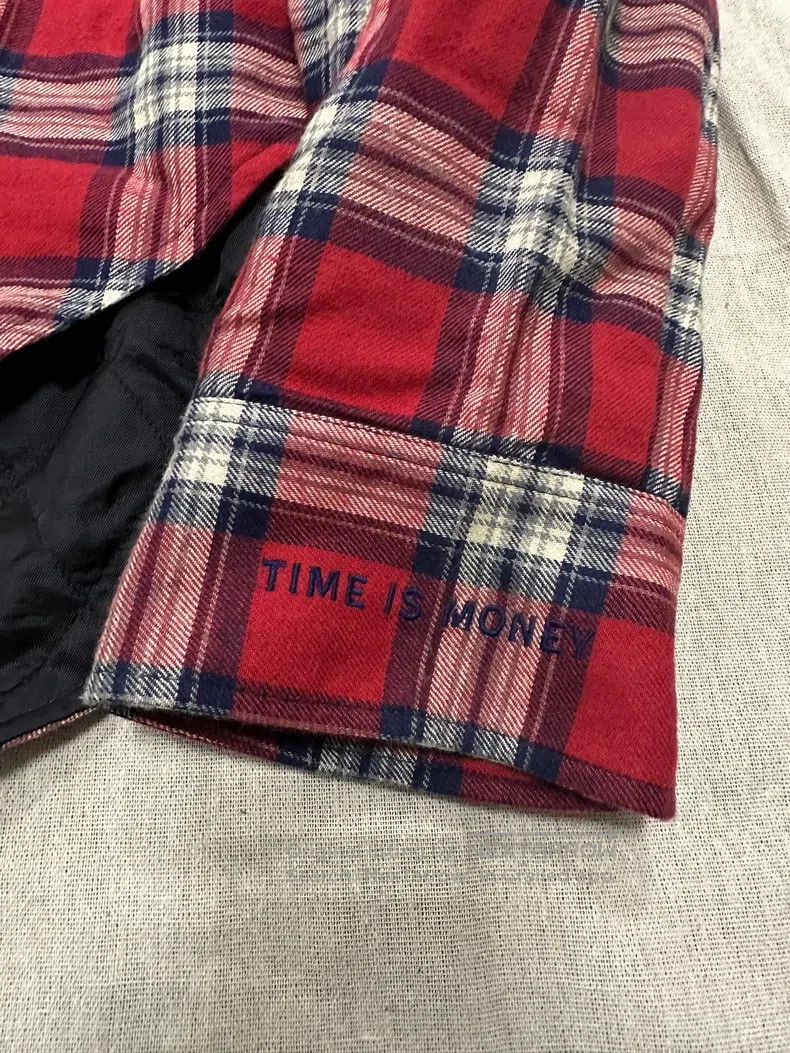 Vetements Sleeveless Iron Ring Plaid Shoulder Pad Flannel