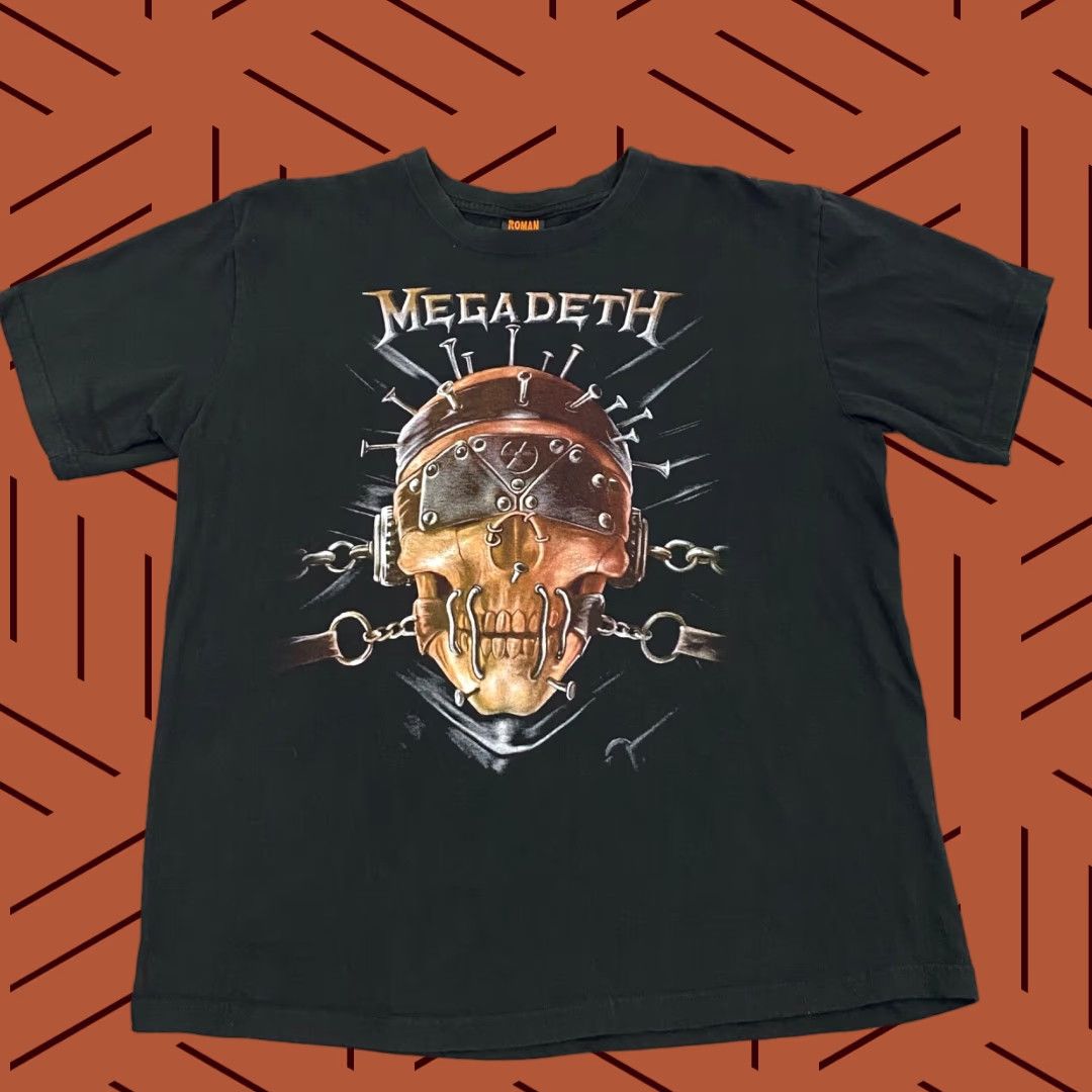 Vintage MEGADETH Shirt Mens 2XL Black Graphic Modern Tee Skull Band ROMAN Ticism S/S Size US XXL / EU 58 / 5 - 1 Thumbnail