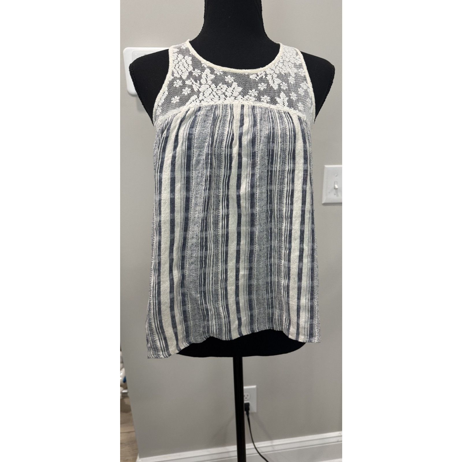 Other Boho Chloe & Katie Tank Top Neutral Ivory Blue Medium Size M / US 6-8 / IT 42-44 - 1 Thumbnail