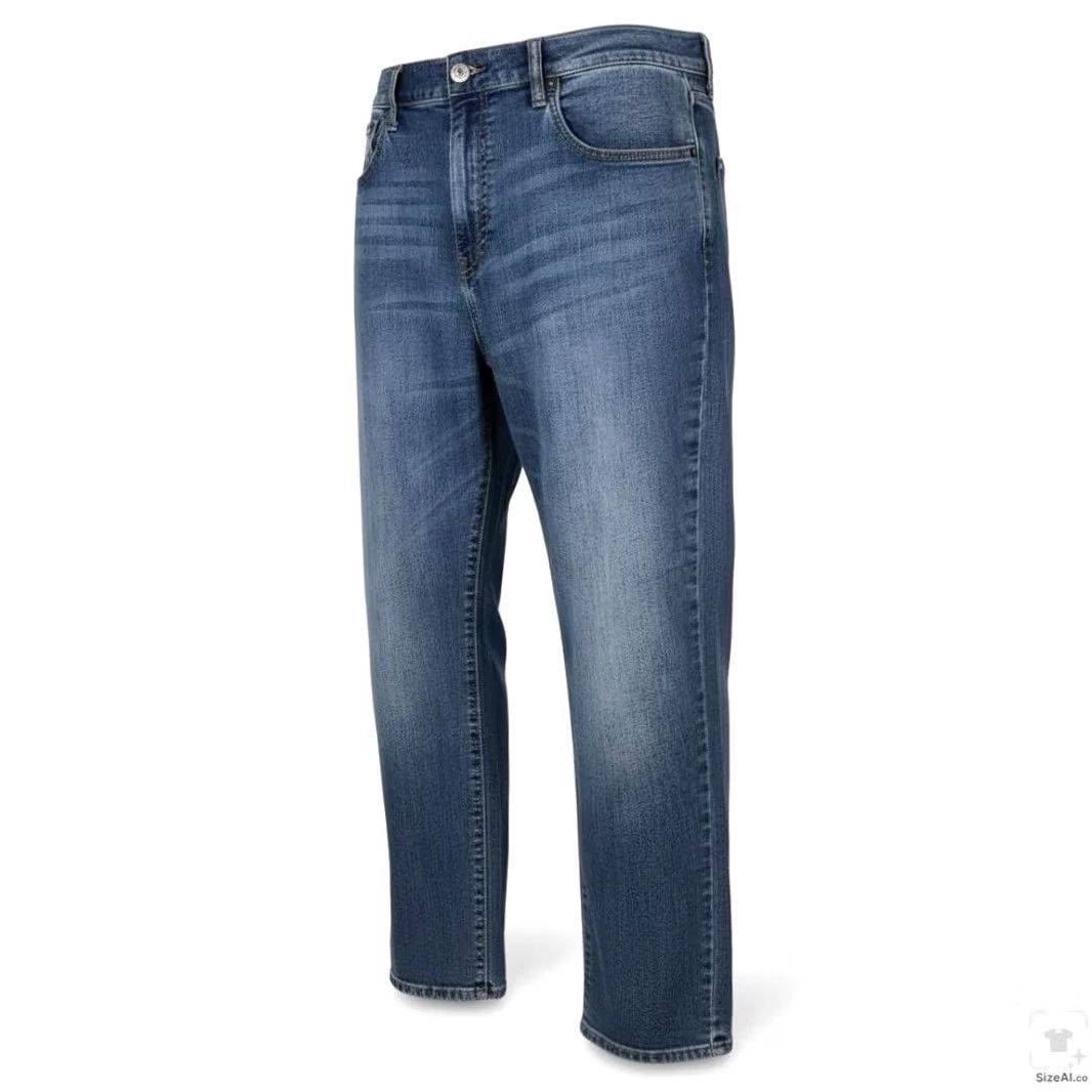 Lucky Brand Lucky Brand 412 Athletic Slim Jeans Mens 36x27 Blue Medium Wash Tapered Zip Fly Size US 36 / EU 52 - 2 Thumbnail