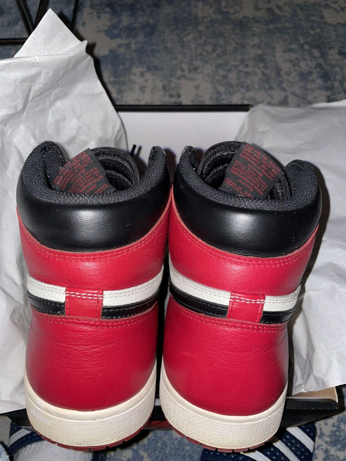 Jordan Brand Air Jordan 1 Retro High Bred Toe Size US 11 / EU 44 - 8 Thumbnail