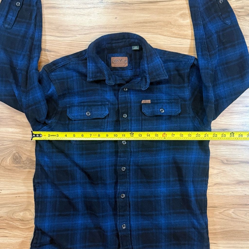 Orvis Orvis Men’s Medium Blue Plaid Flannel Shirt Jacket Size US M / EU 48-50 / 2 - 4 Thumbnail