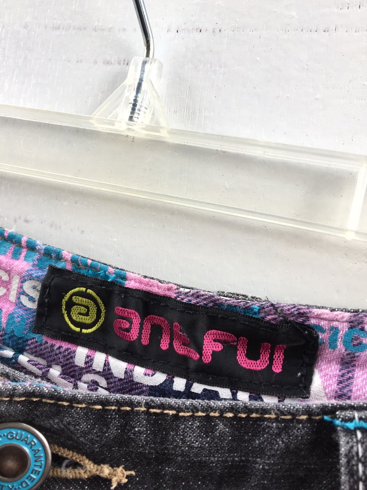 PPFM Double Waist antfui punk style black denim Size US 30 / EU 46 - 8 Thumbnail