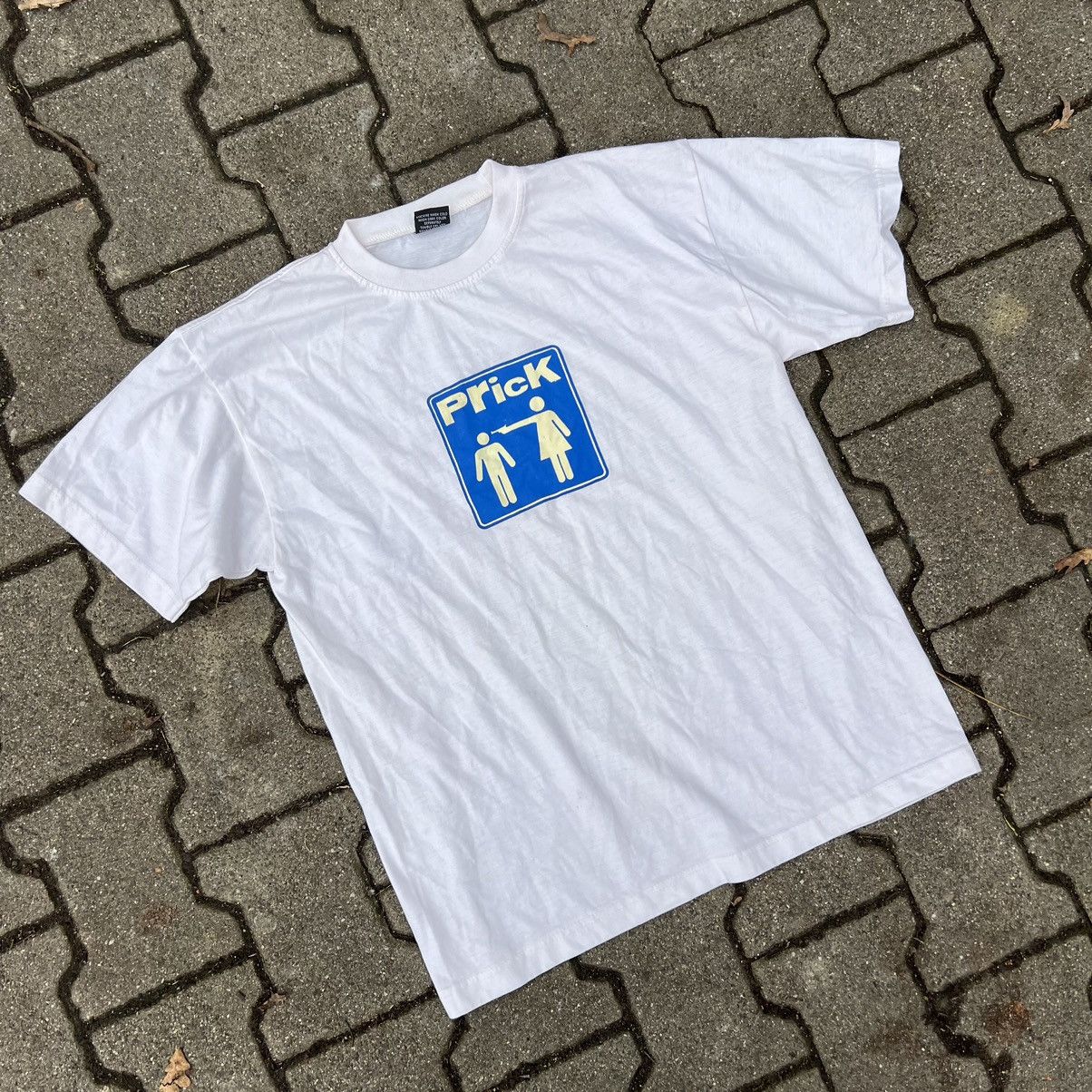 Vintage Vintage 90s SHOOT THE PRICK No Abuse T Shirt Single Stitch Size US L / EU 52-54 / 3 - 2 Thumbnail