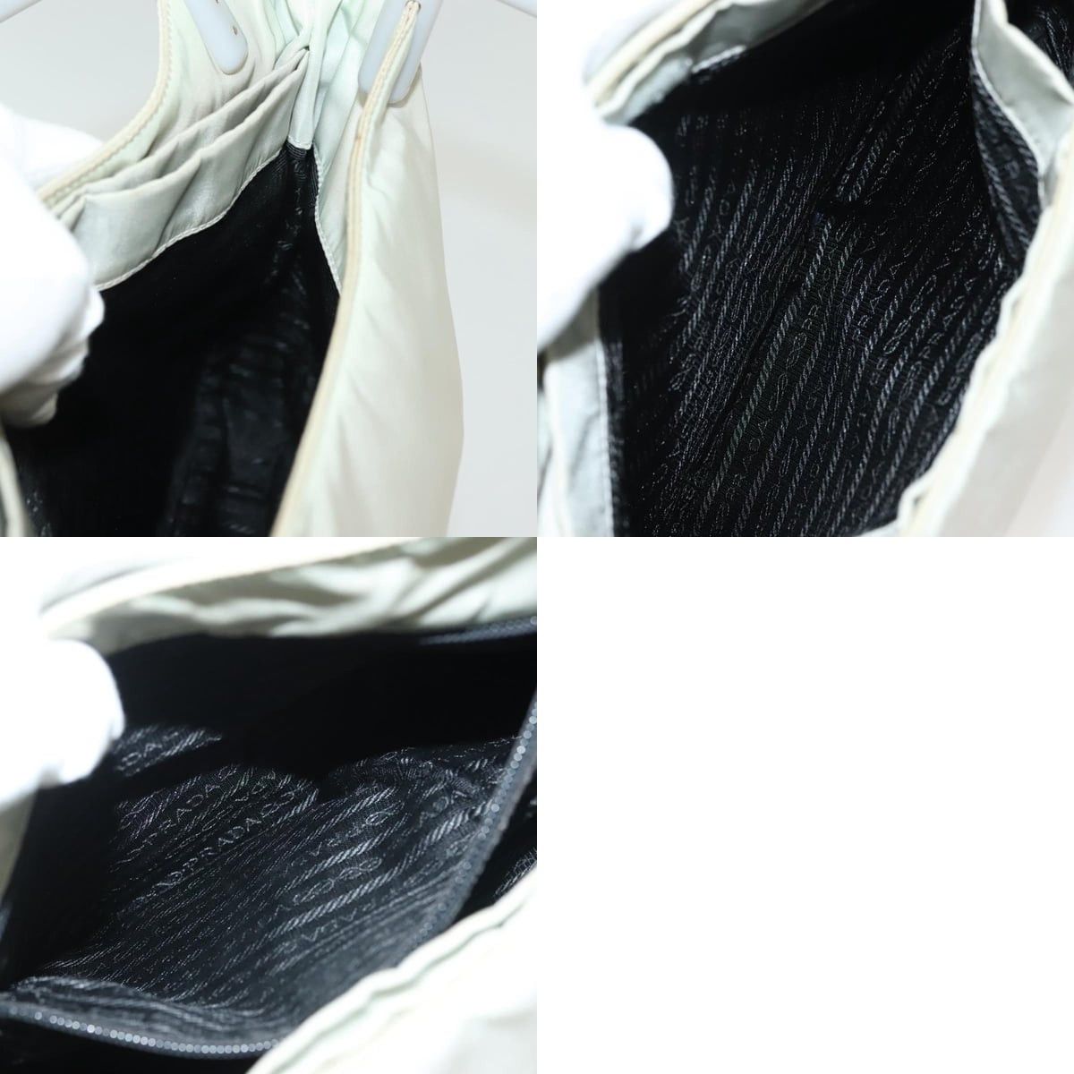 Prada PRADA Shoulder Bag Nylon Ivory Silver Size ONE SIZE - 13 Thumbnail