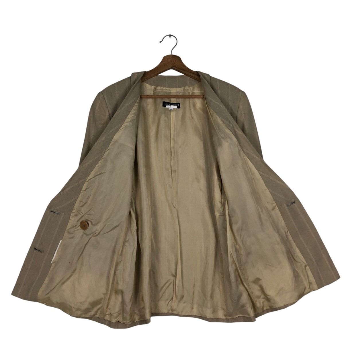 Giorgio Armani 📌Vintage Giorgio Armani Y Collar Coats Jacket Button Size US M / EU 48-50 / 2 - 14 Thumbnail