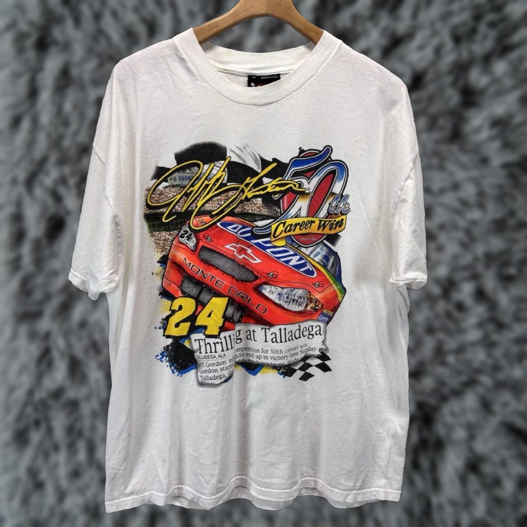 Chase Authentics VINTAGE Chase Authentics Jeff Gordon NASCAR T-Shirt Adult XL White 50th Career Win Y2K Mens Size US XL / EU 56 / 4 - 1 Thumbnail