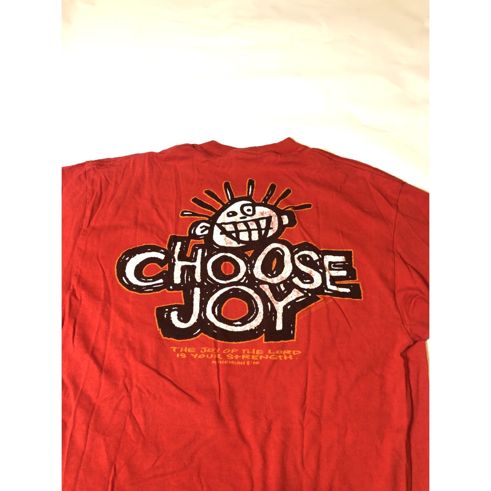 Vintage VINTAGE Jesus Tee Shirt L Red 90s Choose Joy Nehemiah Men Shirt Size US L / EU 52-54 / 3 - 2 Thumbnail