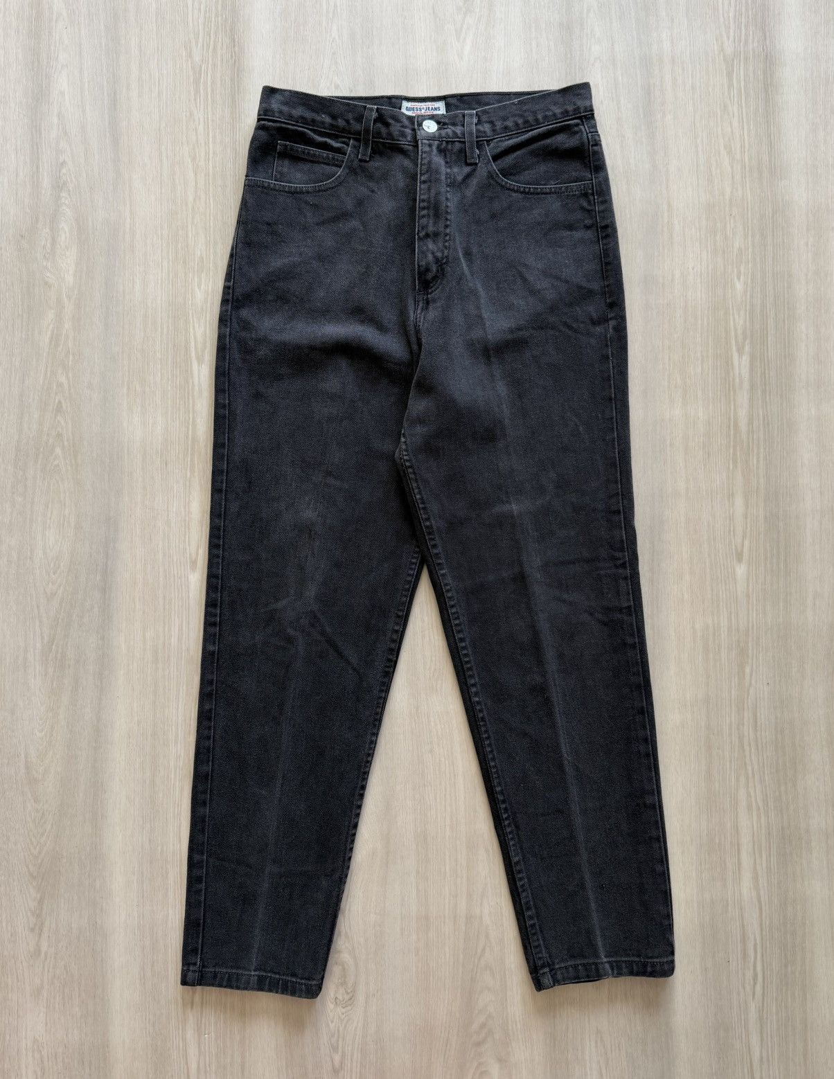 Guess Vtg 90s Guess High Rise Tapered Leg USA Sz 31 *fits Sz 30 Size 30" / US 8 / IT 44 - 4 Thumbnail