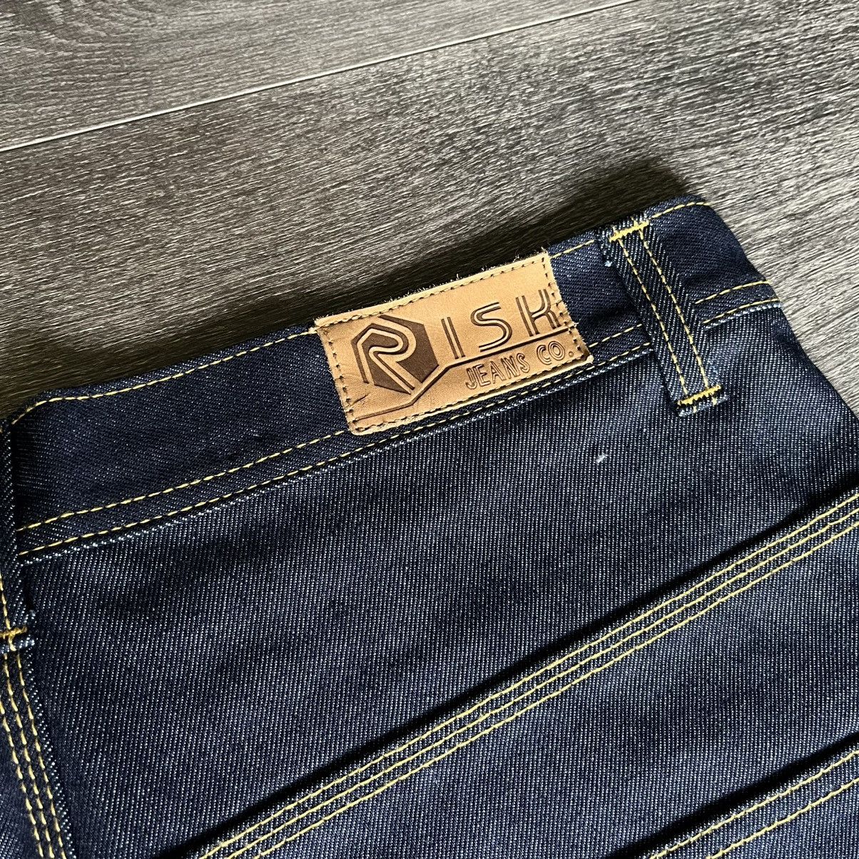 Vintage New Vintage 1990s Risk Jeans Raw Denim Baggy Skater 36x34 Size US 34 / EU 50 - 4 Thumbnail