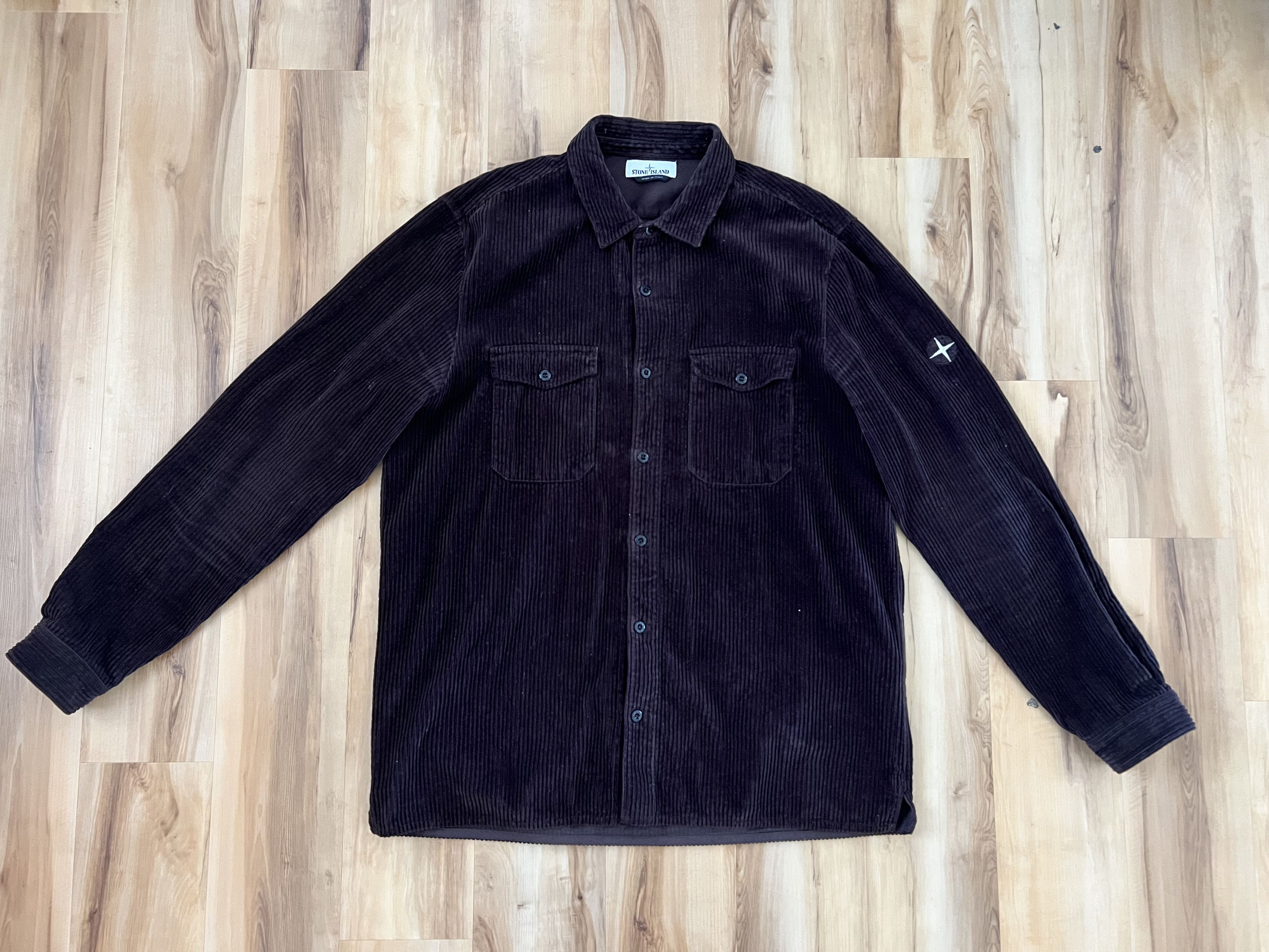 Stone Island Stone Island Brown Cotton Corduroy Overshirt Jacket Size US XXL / EU 58 / 5 - 1 Thumbnail