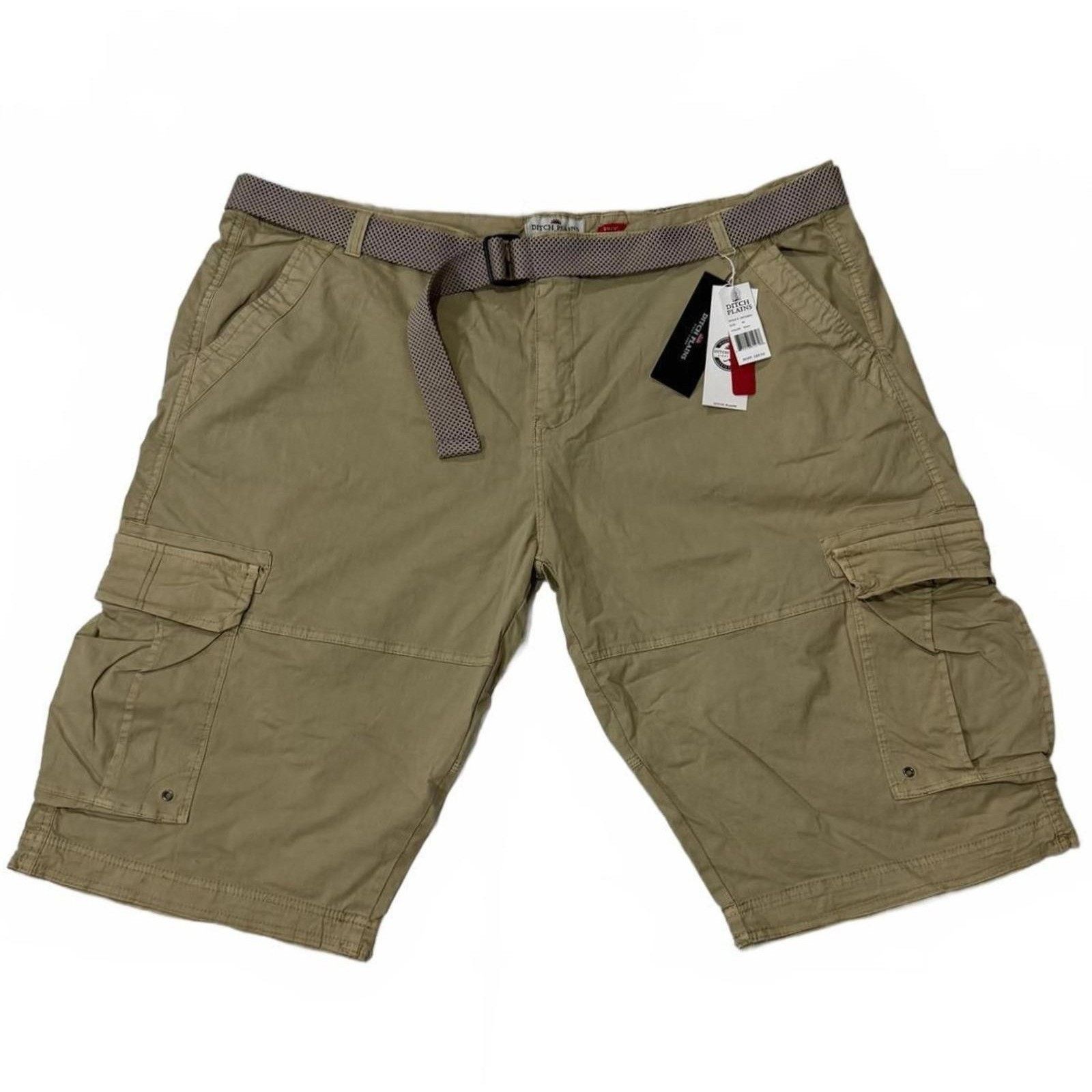 Other Ditch Plains Men Stone Cargo Shorts Belted Khaki Size 46 Size US 44 / EU 60 - 3 Thumbnail