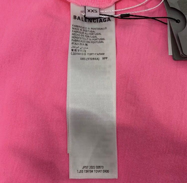 Balenciaga Balenciaga 22 Pink Logo Letter Round Neck Short sleeved T- Size US XXS / EU 40 - 6 Thumbnail