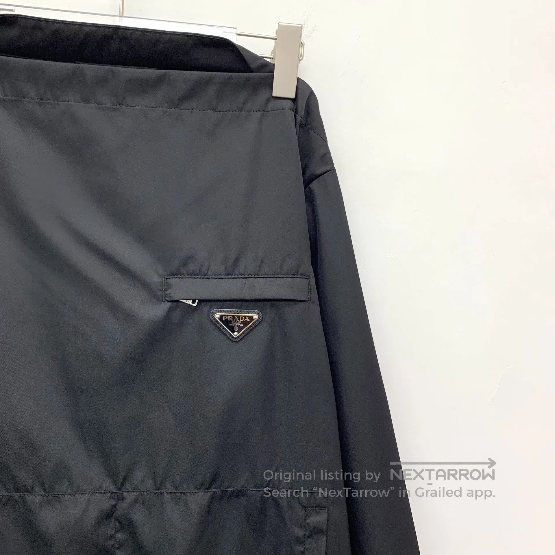 Prada Prada Black triangle logo nylon long-sleeve jacket| Size US M / EU 48-50 / 2 - 3 Thumbnail